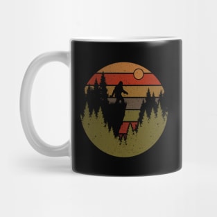 Bigfoot Retro Vintage Sunset Mug